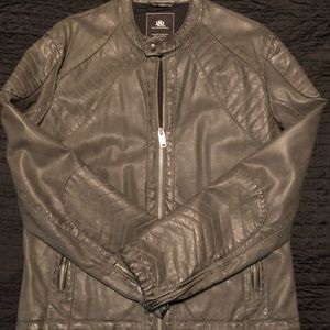 Rock & Republic Grey Leather Jacket
